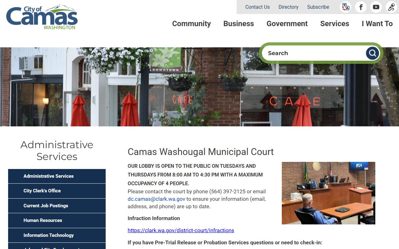 Camas court records Camas-Washougal Municipal Court