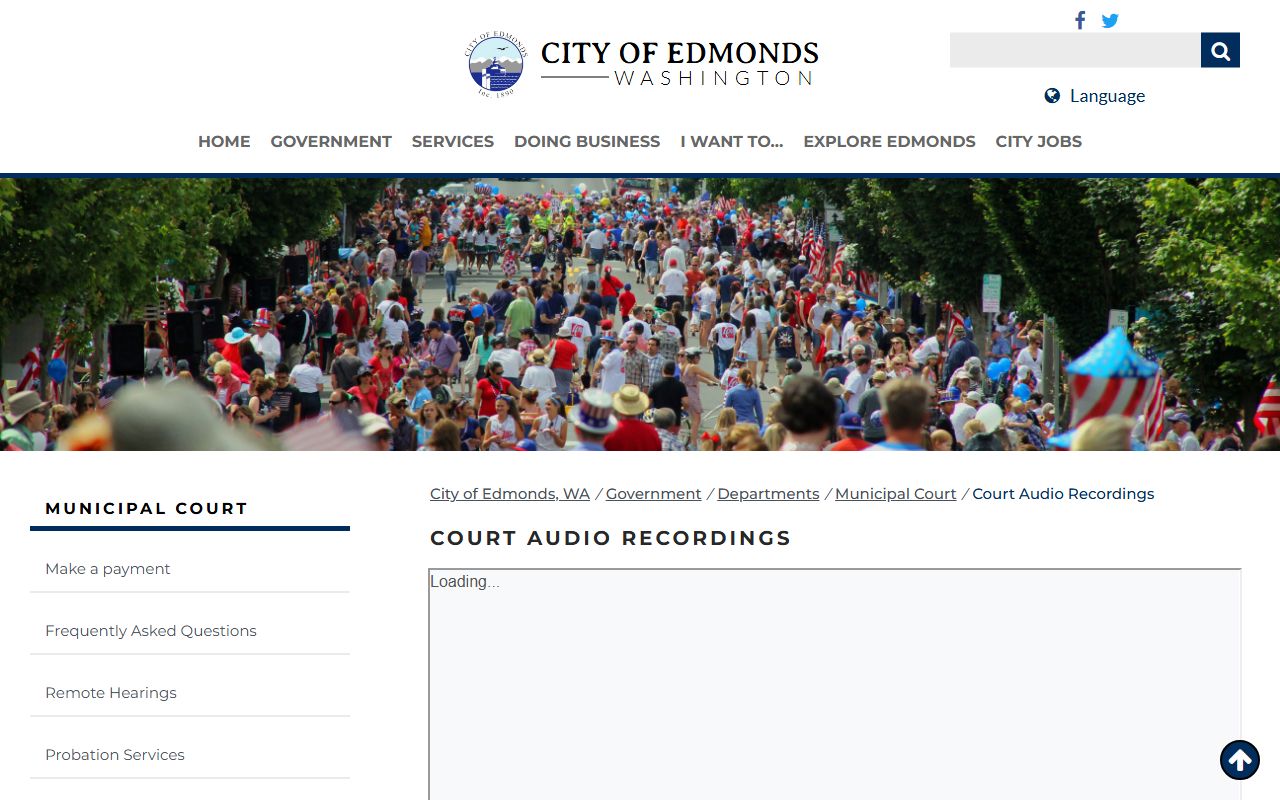 Edmonds court records municipal court audio recordings