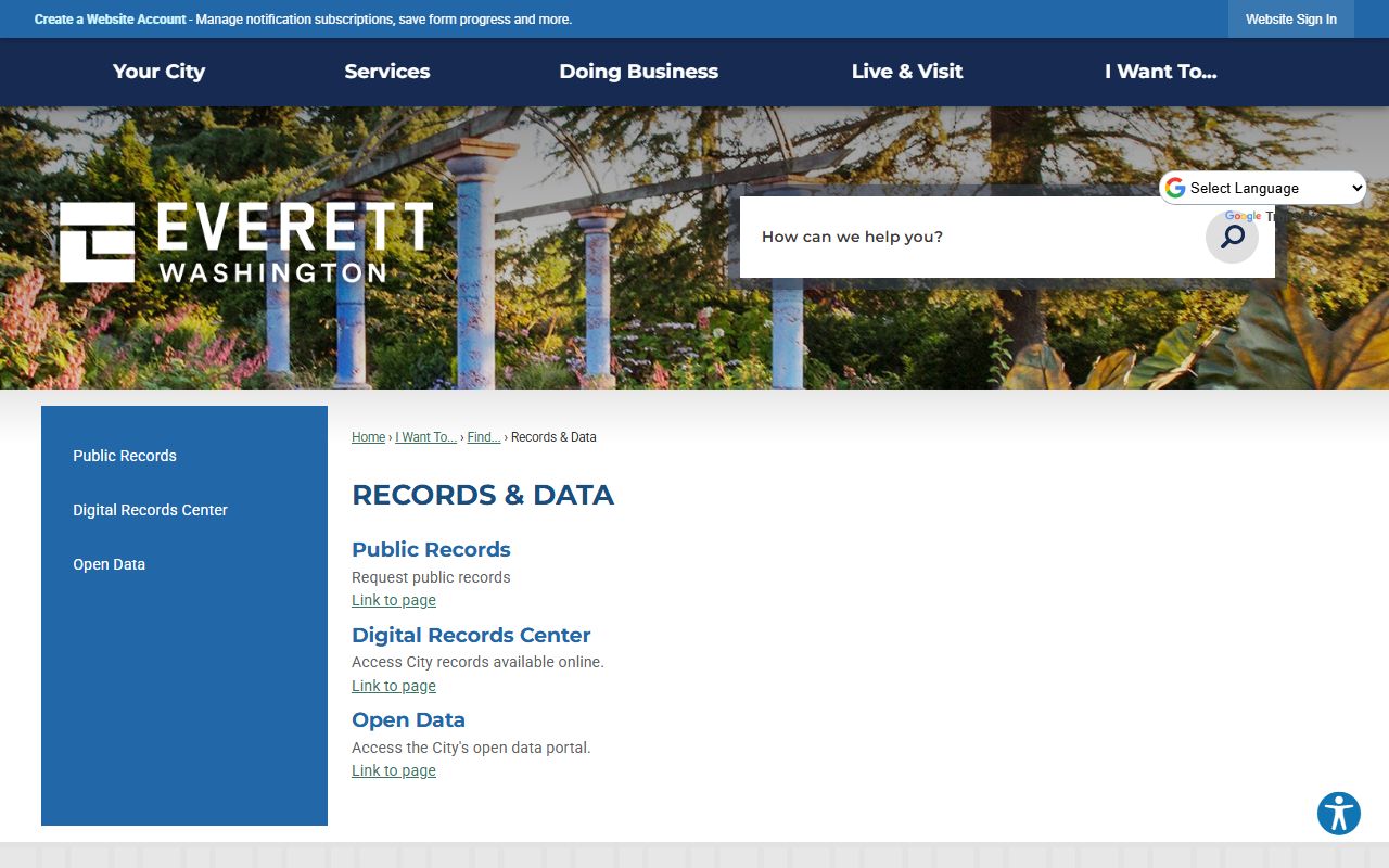 Everett court records data search portal