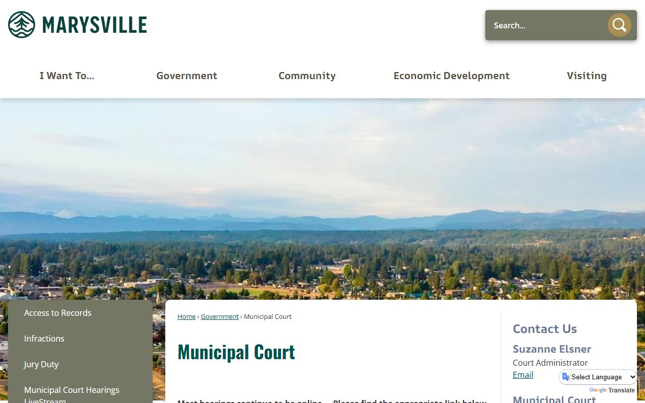 Marysville Municipal Court lake stevens court records