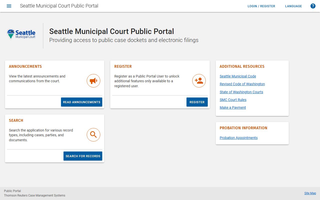 Seattle court public portal