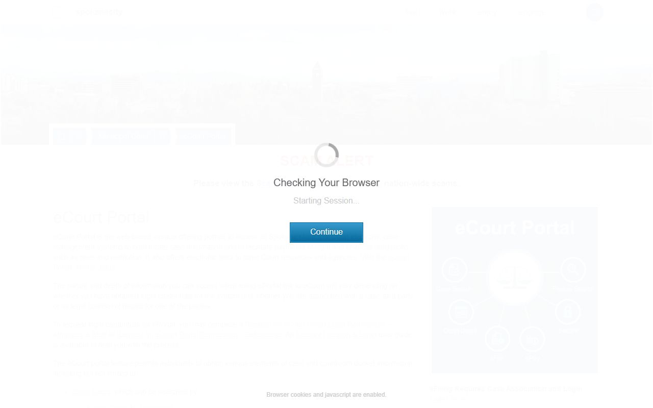 Spokane Municipal Court eCourt Portal