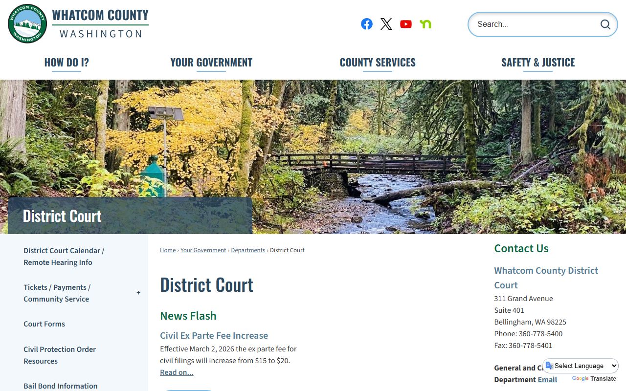 Whatcom County District Court records Bellingham