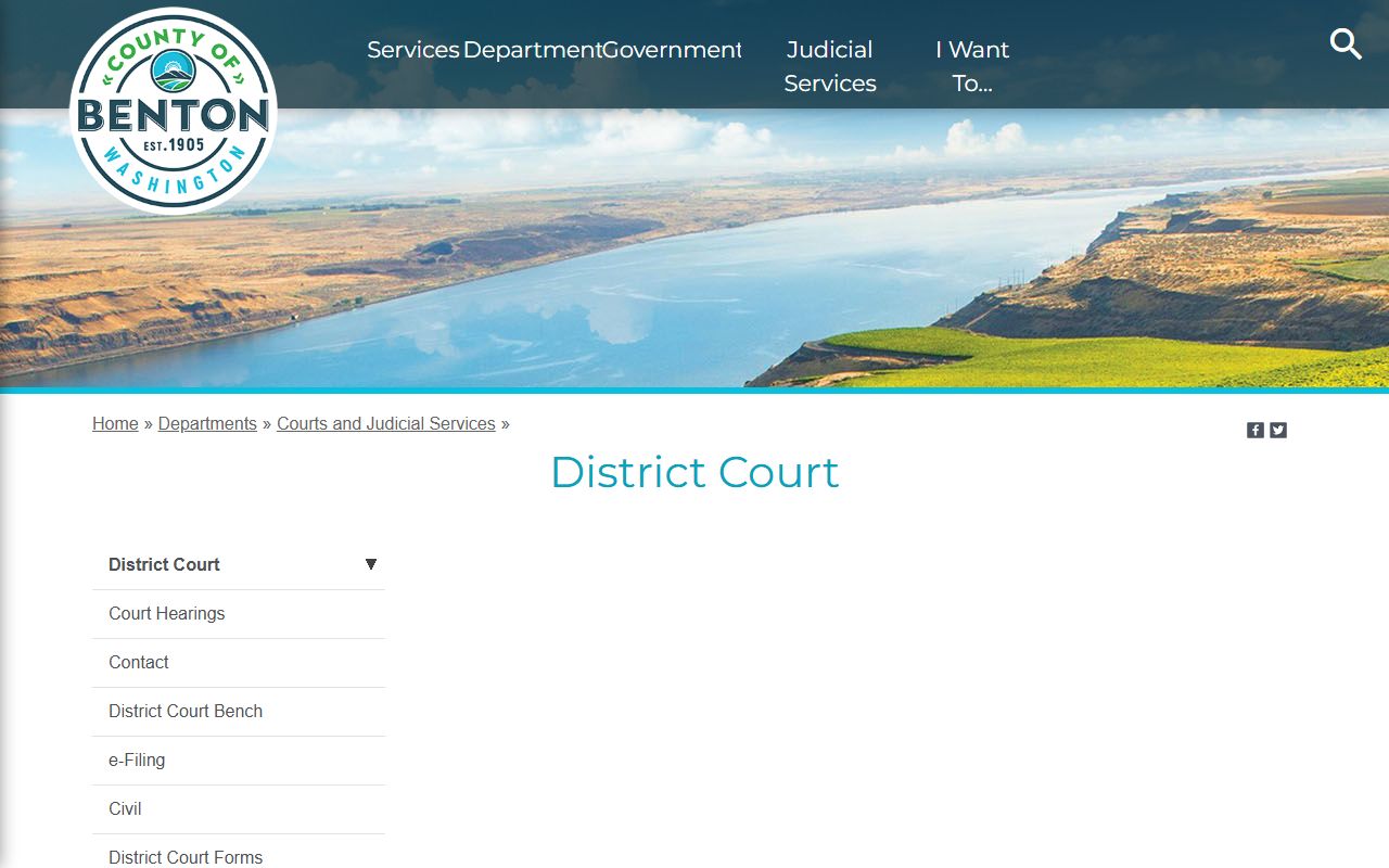 Benton County District Court locations services and contact information