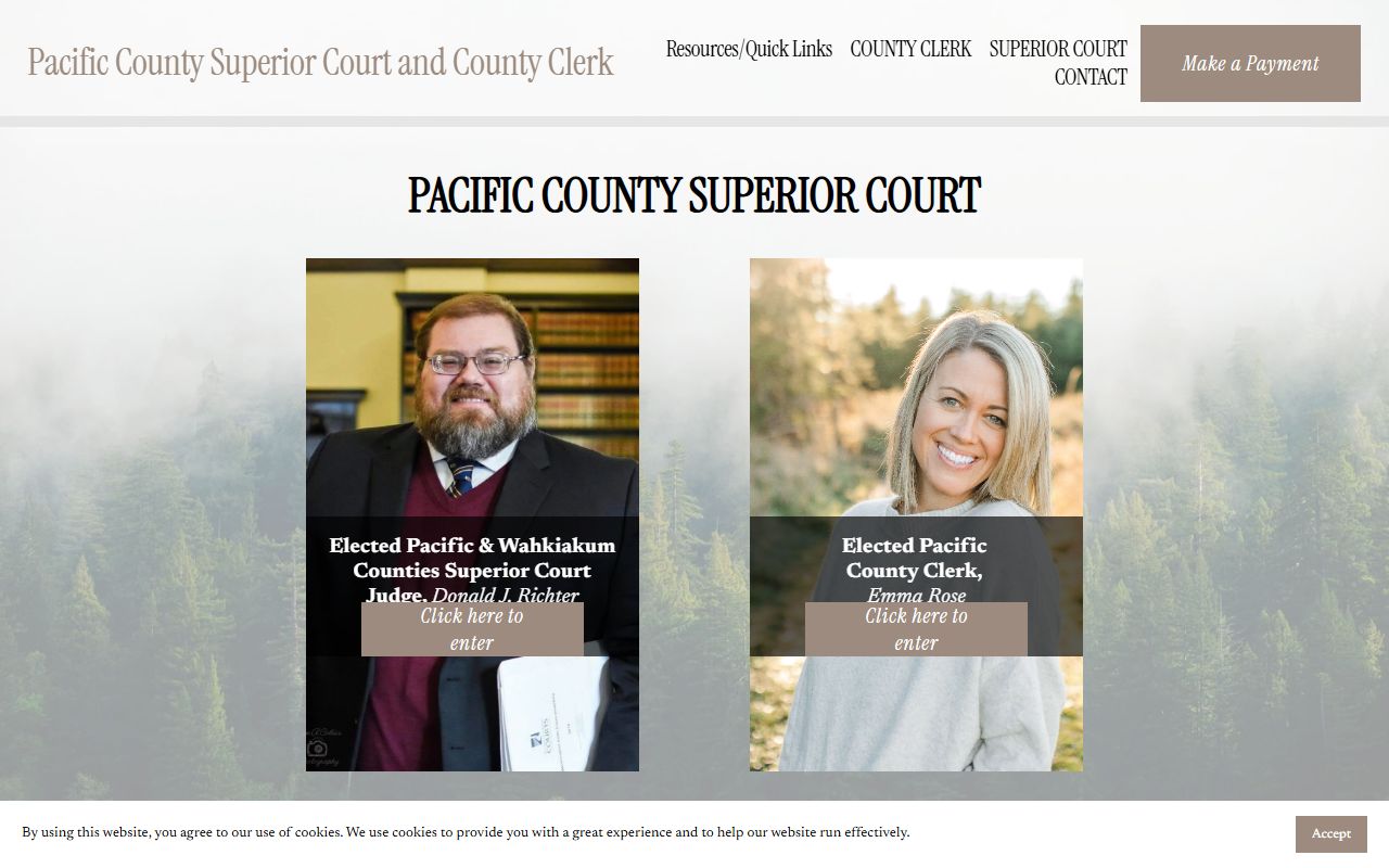 Pacific County Superior Court Clerk court records