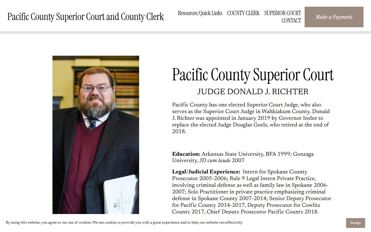 Pacific County Superior Court records