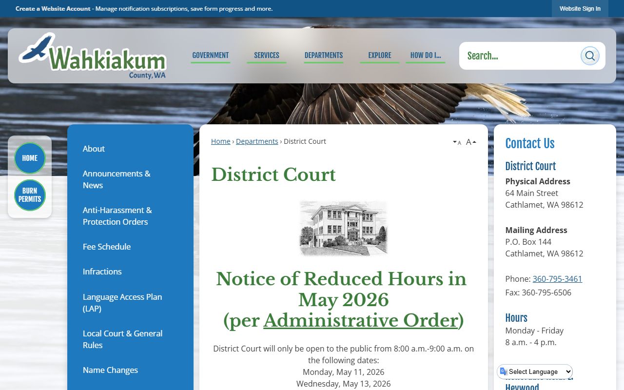 Wahkiakum County District Court